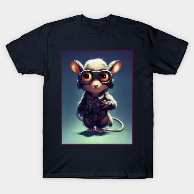 Mouse with gadgets T-Shirt by orange-teal